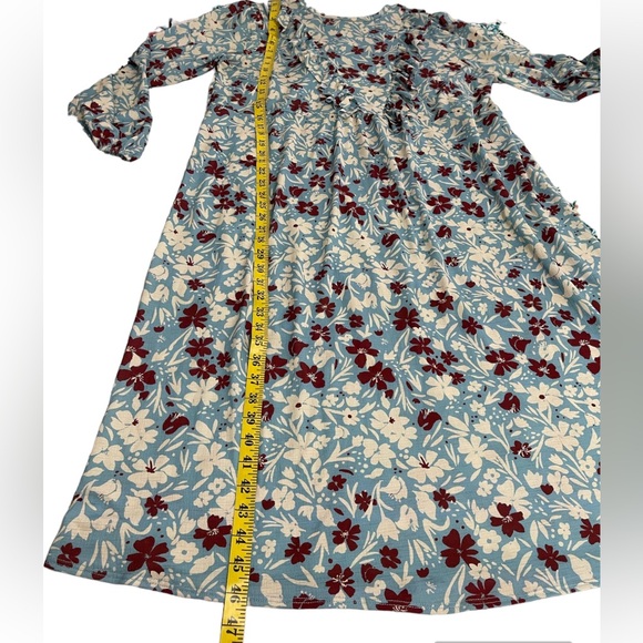 ZARA WOMAN MIDI FLORAL DRESS WITH RUFFLES SIZE L Bloggers Fav - Picture 7 of 13